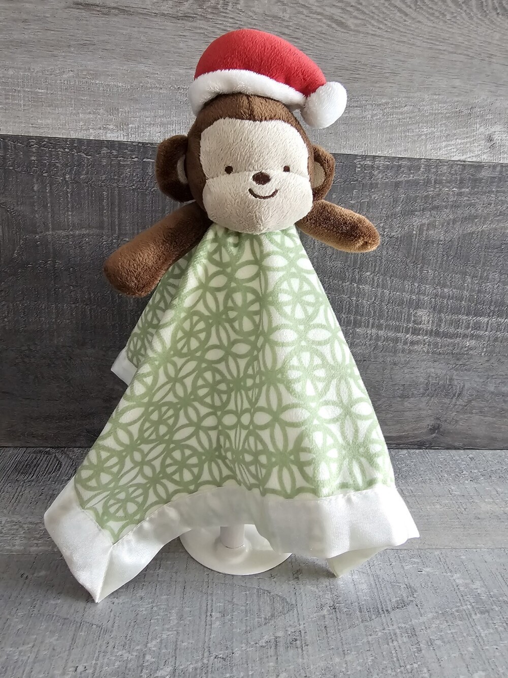 CoCaLo Santa Claus Monkey Lovey Security Blanket Plush Infant Baby